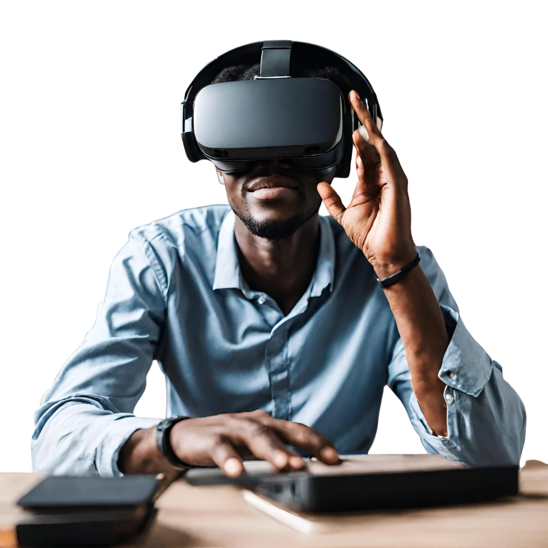 Learner experiencing interactive technology